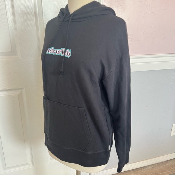 Levis Hoodie Silvertab Black Hoodie Mens Retro Levis Small - Picture 5 of 14